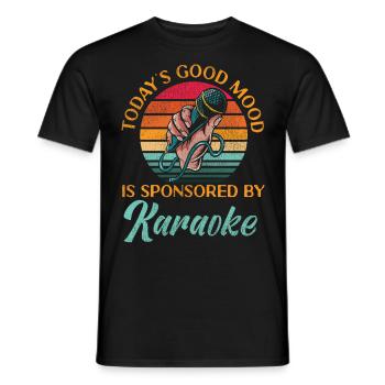 Karaoke Singer Retro Vintage - Männer T-Shirt - Schwarz - Vorne - AI Model Male 178 light (178cm)