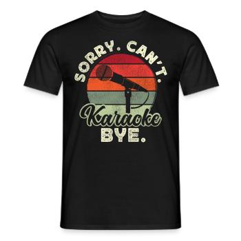 Karaoke Singer 80s Retro Vintage - Männer T-Shirt - Schwarz - Vorne - AI Model Male 178 light (178cm)