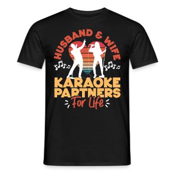 Chanteur de karaoké Mari Femme - T-shirt homme - noir - Devant - AI Model Male 178 light (178cm)