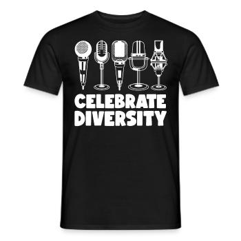 Karaoke Singer Microphone Vocalist - Men's T-Shirt - black - Front - AI Model Male 178 light (178cm)