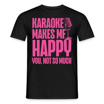 Karaoke Singer 80s Retro Karaoke - Männer T-Shirt - Schwarz - Vorne - AI Model Male 178 light (178cm)