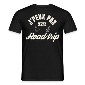 J peux pas j ai Road trip - T-shirt homme - noir - Devant - AI Model Male 178 light (178cm)