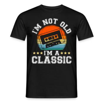 Ich bin nicht altmodisch bin klassisch Kassetten - Männer T-Shirt - Schwarz - Vorne - AI Model Male 178 light (178cm)