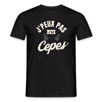 j peux pas j ai Cepes - T-shirt homme - noir - Devant - AI Model Male 178 light (178cm)