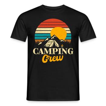 Camping Crew - Men's T-Shirt - black - Front - AI Model Male 178 light (178cm)