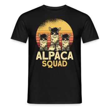 Alpace Squad Sunglasses - Männer T-Shirt - Schwarz - Vorne - AI Model Male 178 light (178cm)