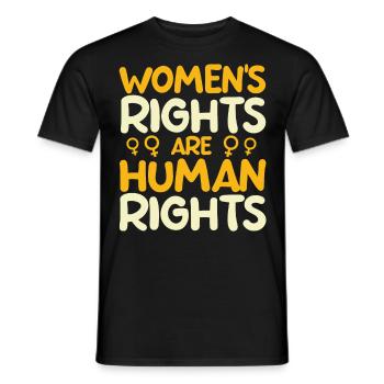 Les droits des femmes sont des droits humains - T-shirt homme - noir - Devant - AI Model Male 178 light (178cm)