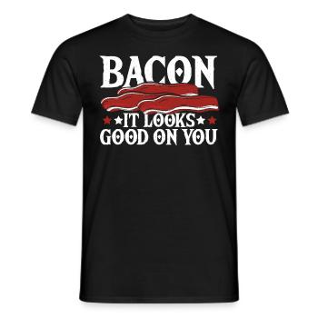 Petit-déjeuner Speck Schinekn Sau - T-shirt homme - noir - Devant - AI Model Male 178 light (178cm)