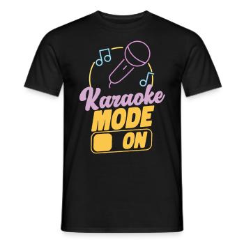 Karaoke Singer 80s Retro Karaoke - Men's T-Shirt - black - Front - AI Model Male 178 light (178cm)