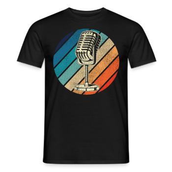Karaoke Singer Microphone Vocalist - Männer T-Shirt - Schwarz - Vorne - AI Model Male 178 light (178cm)