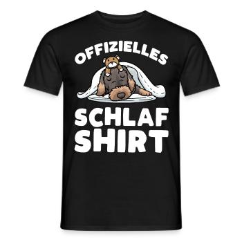 Rauhaardackel Hund Schlaf Schlummern - Männer T-Shirt - Schwarz - Vorne - AI Model Male 178 light (178cm)