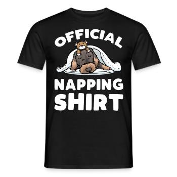 Rauhaardackel Hund Schlafen Schlummern - Männer T-Shirt - Schwarz - Vorne - AI Model Male 178 light (178cm)