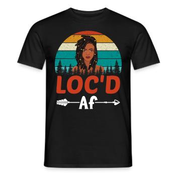 African LOCD Black Pride History Month - Men's T-Shirt - black - Front - AI Model Male 178 light (178cm)