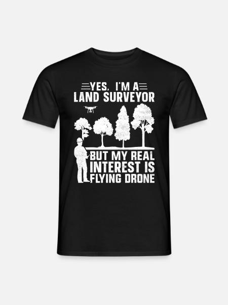 Landmåler Byggeinspektør Gesc - Mænd T-shirt - sort