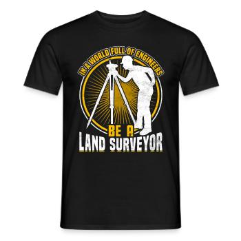 Engineer Life Surveying Surveyor Ba - Men's T-Shirt - black - Front - AI Model Male 178 light (178cm)