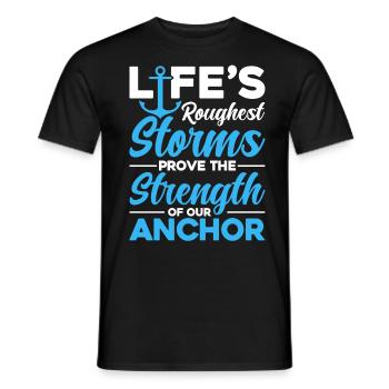 Les stroms les plus rudes de la vie prouvent la force - T-shirt homme - noir - Devant - AI Model Male 178 light (178cm)