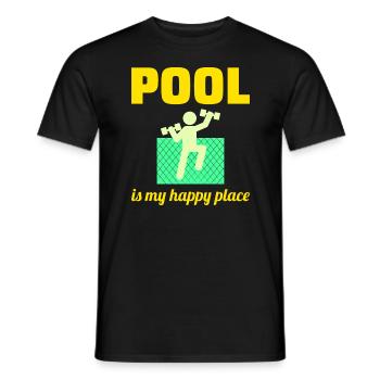 Water Aerobics Aquatic fitness Aqua Exercise Pool - Men's T-Shirt - black - Front - AI Model Male 178 light (178cm)