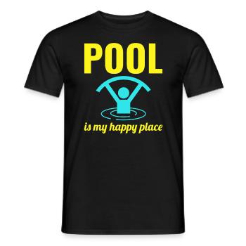 Aquagym Fitness aquatique Aqua Exercise Pool - T-shirt homme - noir - Devant - AI Model Male 178 light (178cm)