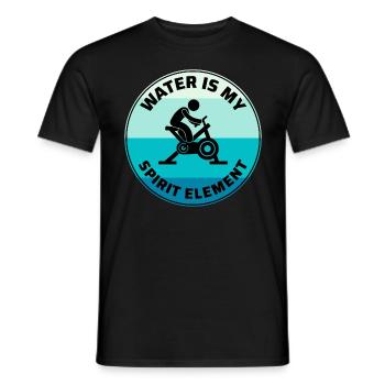 Aqua Cycling Piscine Fitness Training - T-shirt homme - noir - Devant - AI Model Male 178 light (178cm)