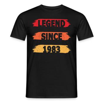 40. Geburtstag Jahrgang 1983 Legend Since 1983 - Männer T-Shirt - Schwarz - Vorne - AI Model Male 178 light (178cm)