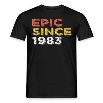 40th birthday Born 1983 Epic Since 1983 - Men's T-Shirt - black - Front - AI Model Male 178 light (178cm)