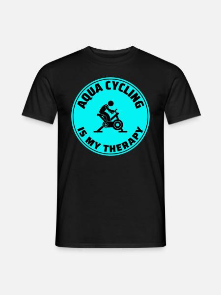 Aqua Cycling Schwimmbad Fitness Training - Männer T-Shirt - Schwarz