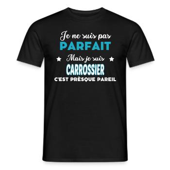 je ne suis pas parfait humour CARROSSIER - T-shirt homme - noir - Devant - AI Model Male 178 light (178cm)