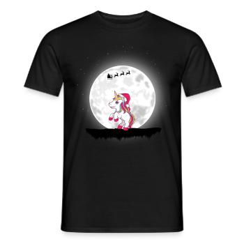 Weihnachten Mädchen Jungen Weihnachten Einhorn - Männer T-Shirt - Schwarz - Vorne - AI Model Male 178 light (178cm)