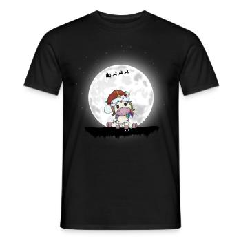 Weihnachten Mädchen Jungen Weihnachten Einhorn - Männer T-Shirt - Schwarz - Vorne - AI Model Male 178 light (178cm)