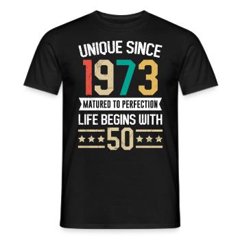 Legendär seit 1973 50 Jahre 50. Geburtstag - Männer T-Shirt - Schwarz - Vorne - AI Model Male 178 light (178cm)