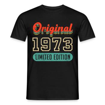 Limitée 1973 50e anniversaire 50 ans hommes - T-shirt homme - noir - Devant - AI Model Male 178 light (178cm)