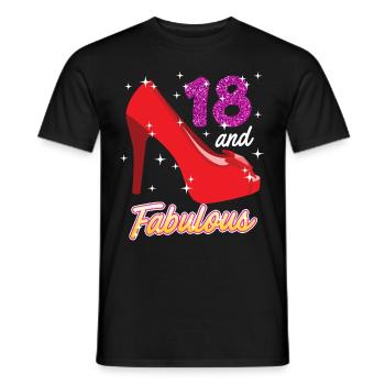 18 ans fille 18e anniversaire - T-shirt homme - noir - Devant - AI Model Male 178 light (178cm)