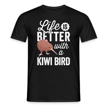 Alles besser mit Kiwi Vogel Neuseeland Kiwi - Männer T-Shirt - Schwarz - Vorne - AI Model Male 178 light (178cm)