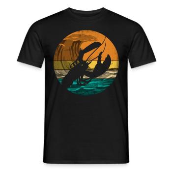 Écrevisse rétro écrevisse écrevisse animal marin - T-shirt homme - noir - Devant - AI Model Male 178 light (178cm)