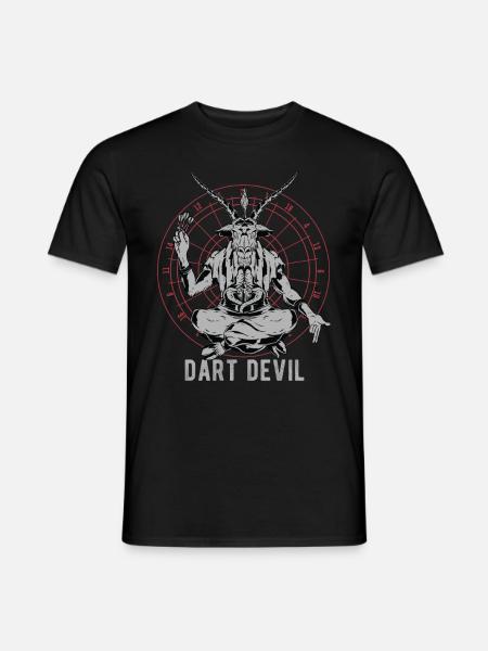 Dartspieler Dart Teufel Dart Pfeile Witziges Dart - Männer T-Shirt - Schwarz