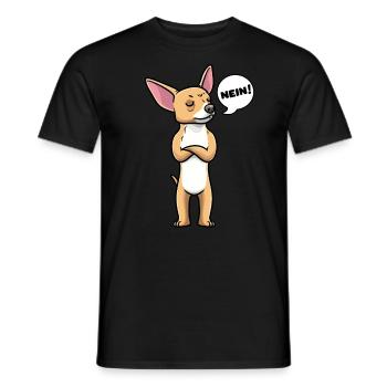 Chiweenie Hund Stur Nein - Männer T-Shirt - Schwarz - Vorne - AI Model Male 178 light (178cm)