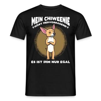 Mein Chiweenie Hört Hervorragend Hund - Männer T-Shirt - Schwarz - Vorne - AI Model Male 178 light (178cm)