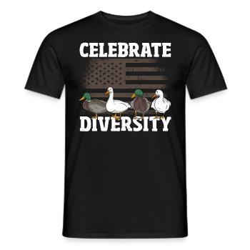Canards Diversité Sauvagine - T-shirt homme - noir - Devant - AI Model Male 178 light (178cm)