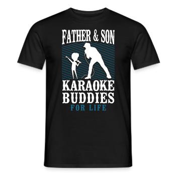 Karaoke Singer Dad Father And Son - Männer T-Shirt - Schwarz - Vorne - AI Model Male 178 light (178cm)