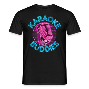 Karaoke Singer Friends Besties 80s - Männer T-Shirt - Schwarz - Vorne - AI Model Male 178 light (178cm)
