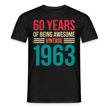 Légendaire depuis 1963 60e anniversaire 60 ans - T-shirt homme - noir - Devant - AI Model Male 178 light (178cm)