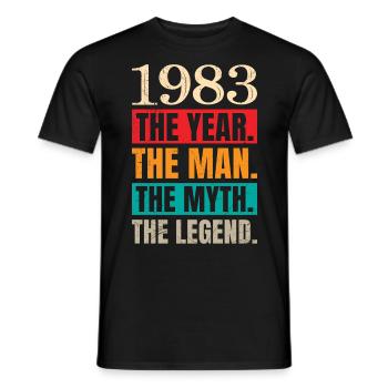 40. Geburtstag Mann 40 Jahre Herren - Männer T-Shirt - Schwarz - Vorne - AI Model Male 178 light (178cm)