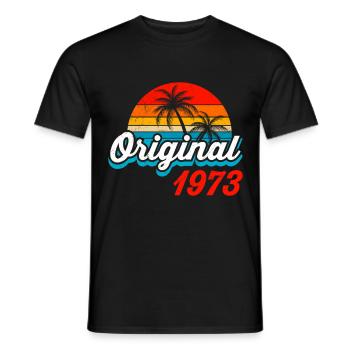 Original VIntage 1973 50. Geburtstag 50 Jahre - Männer T-Shirt - Schwarz - Vorne - AI Model Male 178 light (178cm)