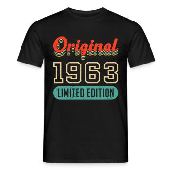 60e anniversaire Original 1963 60 ans - T-shirt homme - noir - Devant - AI Model Male 178 light (178cm)