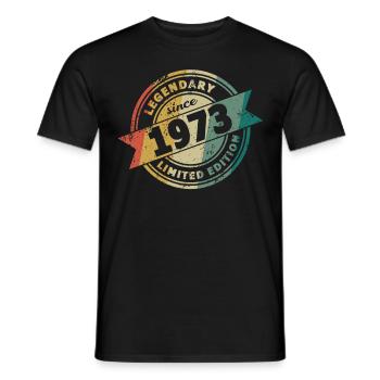 50. Geburtstag Jahrgang 1973 Legendary Since 1973 - Männer T-Shirt - Schwarz - Vorne - AI Model Male 178 light (178cm)