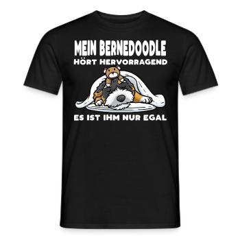 Bernedoodle Hund - Männer T-Shirt - Schwarz - Vorne - AI Model Male 178 light (178cm)