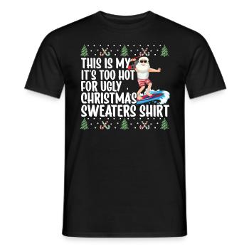 Père Noël Cadeau de Noël - T-shirt homme - noir - Devant - AI Model Male 178 light (178cm)