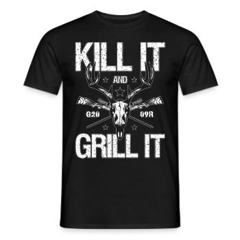 Kill It And Grill It - Männer T-Shirt - Schwarz - Vorne - AI Model Male 178 light (178cm)