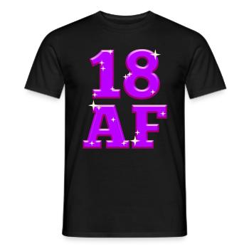 18 Jahre - Männer T-Shirt - Schwarz - Vorne - AI Model Male 178 light (178cm)