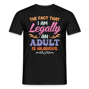 Birthday girl 18 years - Men's T-Shirt - black - Front - AI Model Male 178 light (178cm)